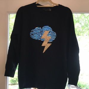 Zara Sequin Storm Sweatshirt